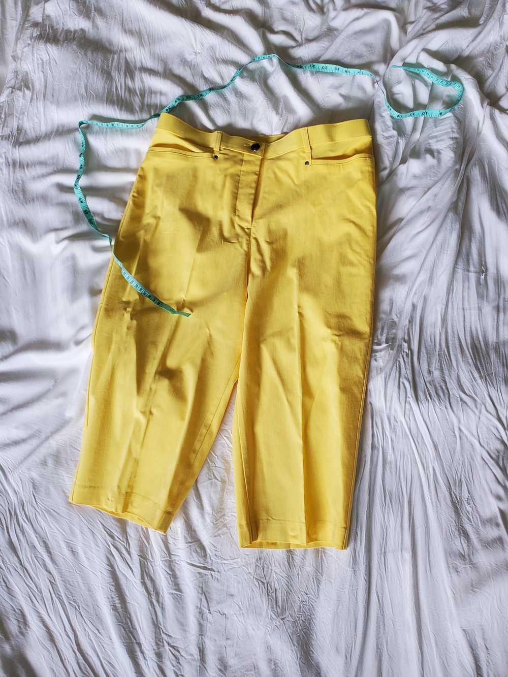 Womens 14P Vintage TanJay Petite Yellow Pants